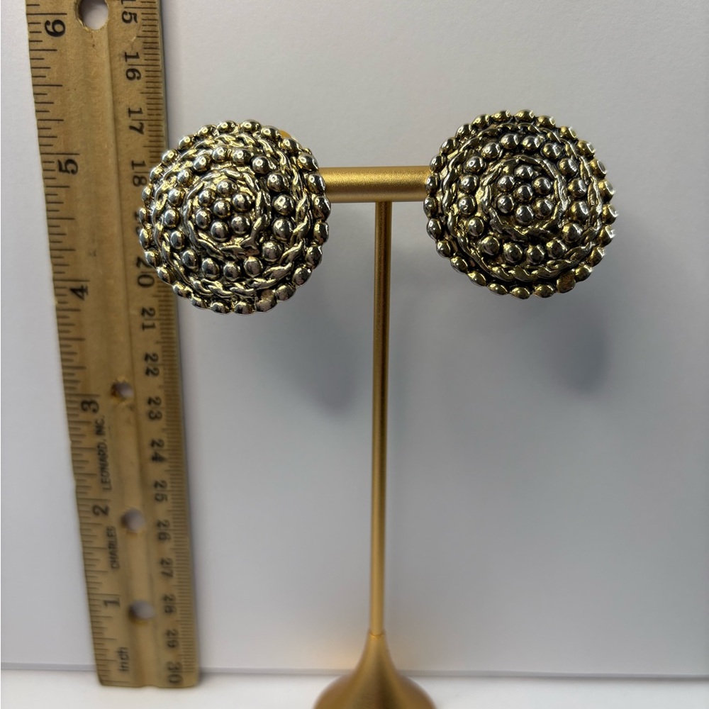 Elegant Gold-Tone Clip on Earrings